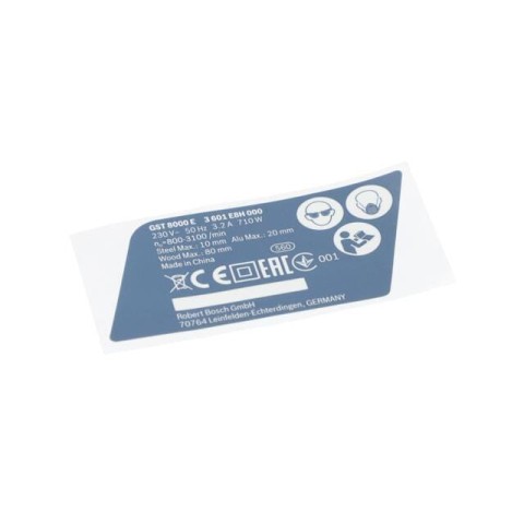 Bosch Tip Etiketi — GST 8000E (1 619 P13 206)