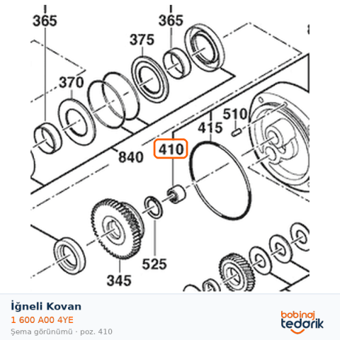 Bosch İğneli Kovan — GDB 180 WE (1 600 A00 4YE) Bosch İğneli Kovan — GDB 180 WE (1 600 A00 4YE)