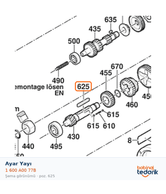 Bosch Ayar Yayı — GDB 350 WE (1 600 A00 77B) Bosch Ayar Yayı — GDB 350 WE (1 600 A00 77B)