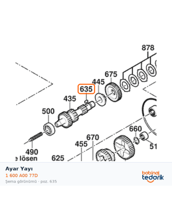 Bosch Ayar Yayı — GDB 350 WE (1 600 A00 77D) Bosch Ayar Yayı — GDB 350 WE (1 600 A00 77D)