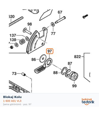 Bosch Blokaj Kolu — GKS 18V-70 L (1 600 A01 VL3) Bosch Blokaj Kolu — GKS 18V-70 L (1 600 A01 VL3)