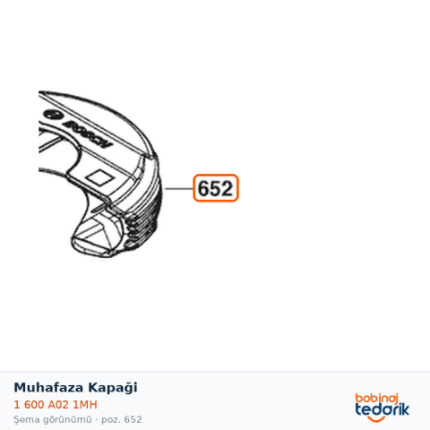 Bosch Muhafaza Kapaği — GWS 12-125 (1 600 A02 1MH) Bosch Muhafaza Kapaği — GWS 12-125 (1 600 A02 1MH)