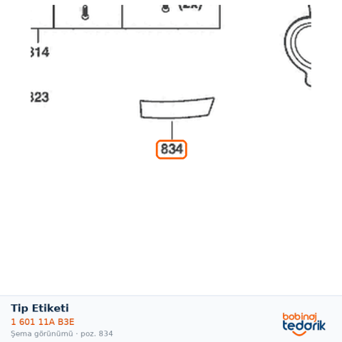 Bosch Tip Etiketi — GAS 18V-12 MC (1 601 11A B3E) Bosch Tip Etiketi — GAS 18V-12 MC (1 601 11A B3E)
