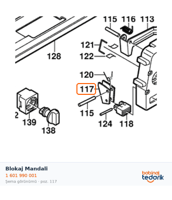 Bosch Blokaj Mandali — GSF 100 A (1 601 990 001) Bosch Blokaj Mandali — GSF 100 A (1 601 990 001)