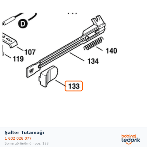 Bosch Şalter Tutamağı — GGS 27 LC (1 602 026 077) Bosch Şalter Tutamağı — GGS 27 LC (1 602 026 077)
