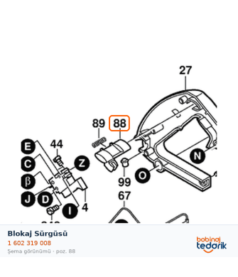Bosch Blokaj Sürgüsü — GKS 68 C (1 602 319 008) Bosch Blokaj Sürgüsü — GKS 68 C (1 602 319 008)
