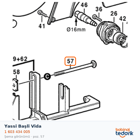 Bosch Yassi Başli Vida — GKS 55 (1 603 434 005) Bosch Yassi Başli Vida — GKS 55 (1 603 434 005)