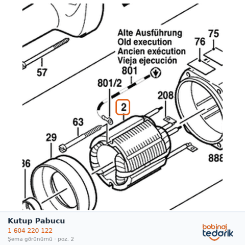 Bosch Kutup Pabucu — GS 1207 (1 604 220 122) Bosch Kutup Pabucu — GS 1207 (1 604 220 122)