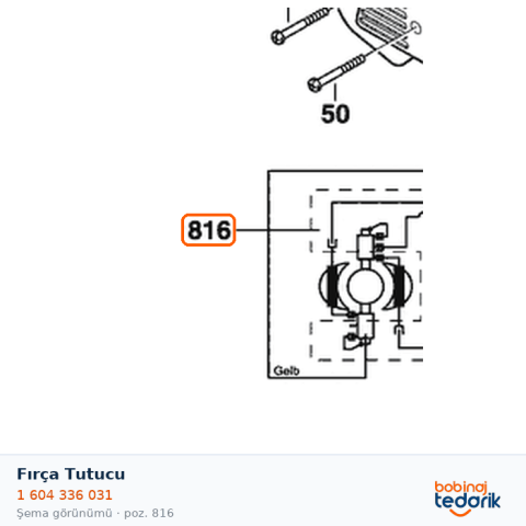 Bosch Fırça Tutucu — GBR 14 C (1 604 336 031)