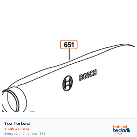Bosch Toz Torbasi — GBL 800 E (1 605 411 034) Bosch Toz Torbasi — GBL 800 E (1 605 411 034)