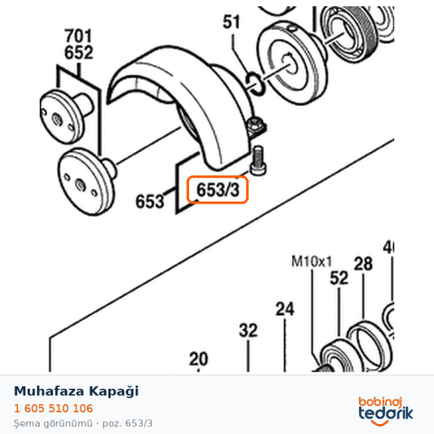 Bosch Muhafaza Kapaği — GS 1207 (1 605 510 106)