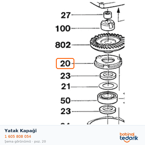 Bosch Yatak Kapaği — GZWS 1333.6 (1 605 808 054) Bosch Yatak Kapaği — GZWS 1333.6 (1 605 808 054)