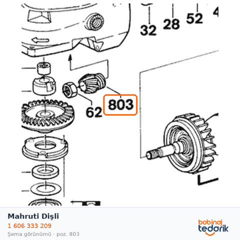 Bosch Mahruti Dişli — GZWS 1341.4 (1 606 333 209)