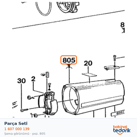 Bosch Parça Seti — GSR 1430.0 (1 607 000 139)