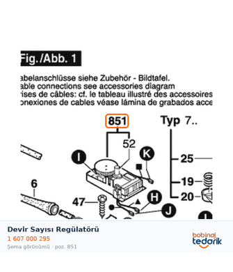 Bosch Devir Sayısı Regülatörü — GBR 14 C (1 607 000 295)