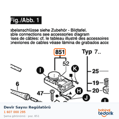 Bosch Devir Sayısı Regülatörü — GBR 14 C (1 607 000 295)