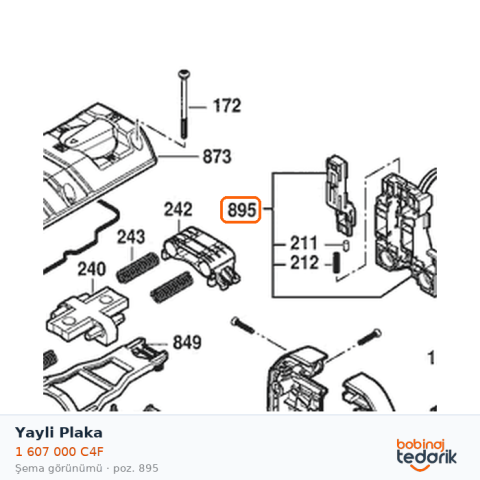Bosch Yayli Plaka — GBH 12-52 DV (1 607 000 C4F)