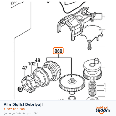 Bosch Alin Dişlisi Debriyaji — GBH 5-38 D (1 607 000 F00) Bosch Alin Dişlisi Debriyaji — GBH 5-38 D (1 607 000 F00)