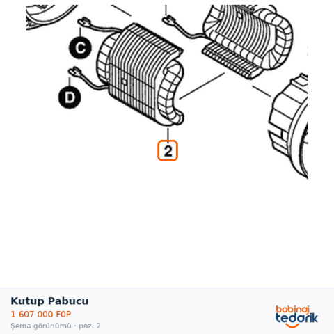 Bosch Kutup Pabucu — GEB 1000 CE (1 607 000 F0P) Bosch Kutup Pabucu — GEB 1000 CE (1 607 000 F0P)