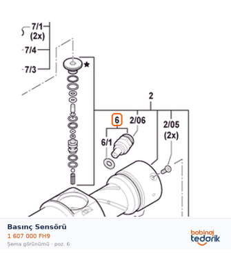 Bosch Basınç Sensörü — GKH 18V-50 (1 607 000 FH9)