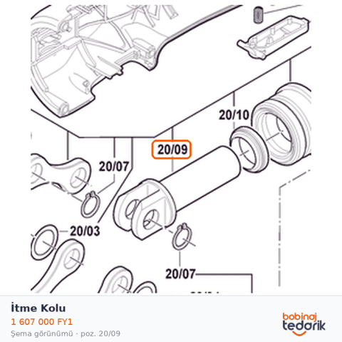 Bosch İtme Kolu — GKH 18V-50 (1 607 000 FY1) Bosch İtme Kolu — GKH 18V-50 (1 607 000 FY1)