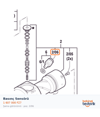 Bosch Basınç Sensörü — GKH 18V-50 (1 607 000 FZ7)