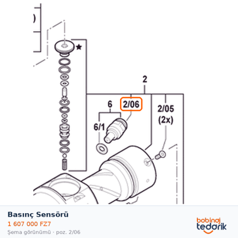 Bosch Basınç Sensörü — GKH 18V-50 (1 607 000 FZ7) Bosch Basınç Sensörü — GKH 18V-50 (1 607 000 FZ7)