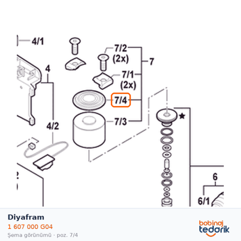 Bosch Diyafram — GKH 18V-50 (1 607 000 G04)