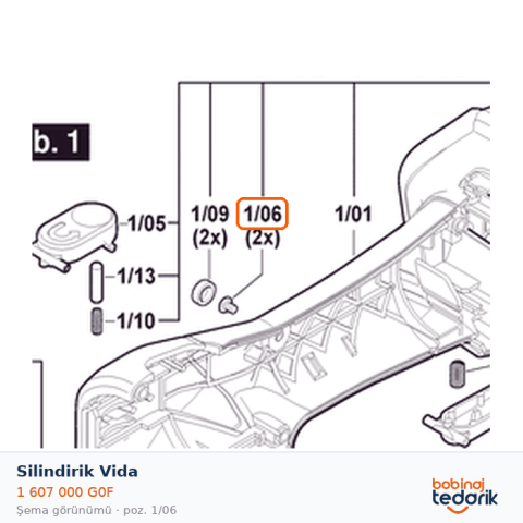 Bosch Silindirik Vida — GKH 18V-50 (1 607 000 G0F) Bosch Silindirik Vida — GKH 18V-50 (1 607 000 G0F)