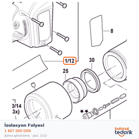 Bosch İzolasyon Folyesi — GKH 18V-50 (1 607 000 G0N)