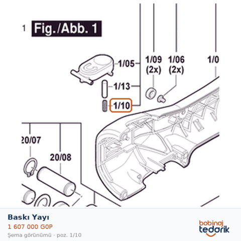 Bosch Baskı Yayı — GKH 18V-50 (1 607 000 G0P) Bosch Baskı Yayı — GKH 18V-50 (1 607 000 G0P)