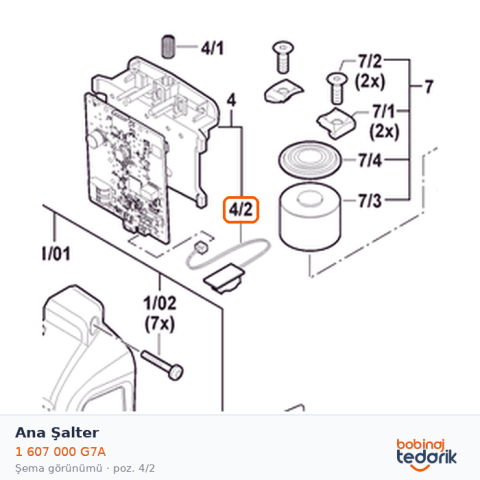 Bosch Ana Şalter — GKH 18V-50 (1 607 000 G7A) Bosch Ana Şalter — GKH 18V-50 (1 607 000 G7A)