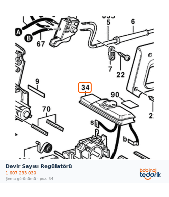 Bosch Devir Sayısı Regülatörü — GKS 66 CE (1 607 233 030) Bosch Devir Sayısı Regülatörü — GKS 66 CE (1 607 233 030)
