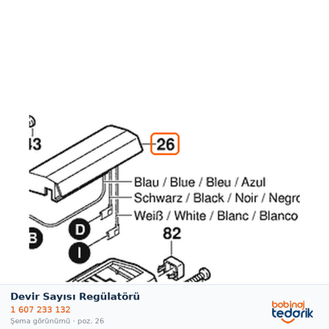 Bosch Devir Sayısı Regülatörü — GNF 45 CA (1 607 233 132)