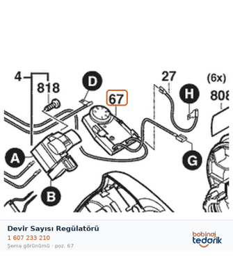 Bosch Devir Sayısı Regülatörü — GKS 55 CE BARE (1 607 233 210) Bosch Devir Sayısı Regülatörü — GKS 55 CE BARE (1 607 233 210)