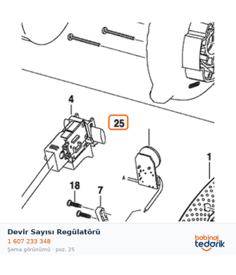 Bosch Devir Sayısı Regülatörü — GBL 800 E (1 607 233 348)