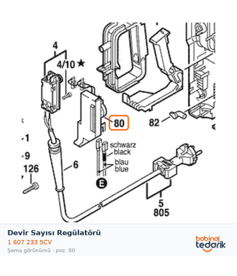 Bosch Devir Sayısı Regülatörü — GBH 5/40 DCE (1 607 233 5CV)