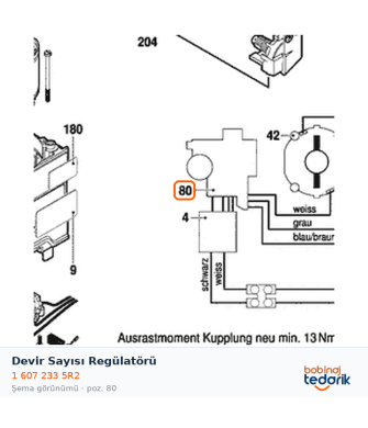 Bosch Devir Sayısı Regülatörü — GBH 8-45 DV (1 607 233 5R2)