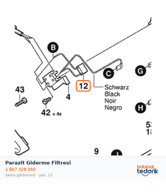 Bosch Parazit Giderme Filtresi — GNF 45 CA (1 607 328 050)