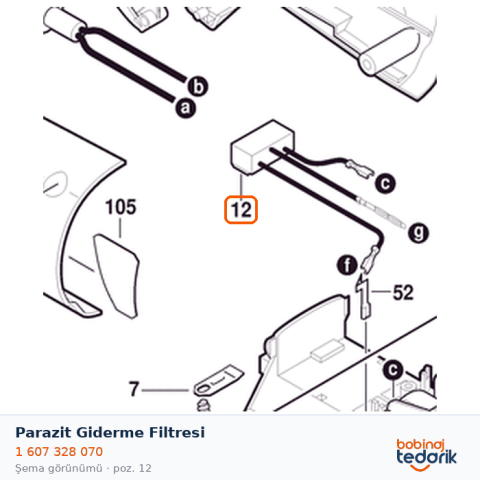 Bosch Parazit Giderme Filtresi — GGS 28 LP (1 607 328 070) Bosch Parazit Giderme Filtresi — GGS 28 LP (1 607 328 070)