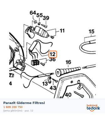 Bosch Parazit Giderme Filtresi — GDC 42 (1 609 200 750)