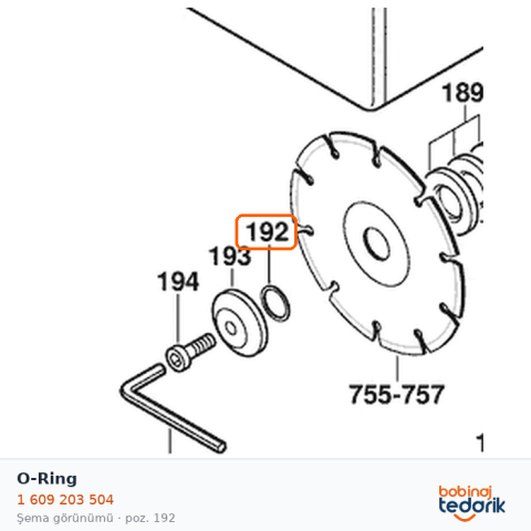Bosch O-Ring — GNF 45 CA (1 609 203 504) Bosch O-Ring — GNF 45 CA (1 609 203 504)