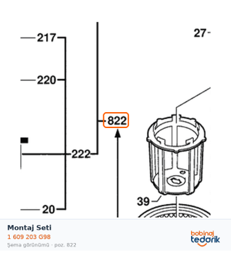 Bosch Montaj Seti — GAS 10-50 RFK (1 609 203 G98)