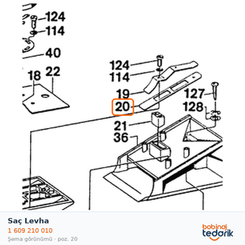 Bosch Saç Levha — GHO 1590.1 (1 609 210 010)