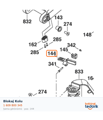 Bosch Blokaj Kolu — GCM 12 GDL (1 609 B00 345) Bosch Blokaj Kolu — GCM 12 GDL (1 609 B00 345)