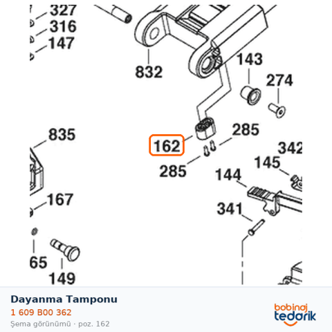 Bosch Dayanma Tamponu — GCM 12 GDL (1 609 B00 362) Bosch Dayanma Tamponu — GCM 12 GDL (1 609 B00 362)