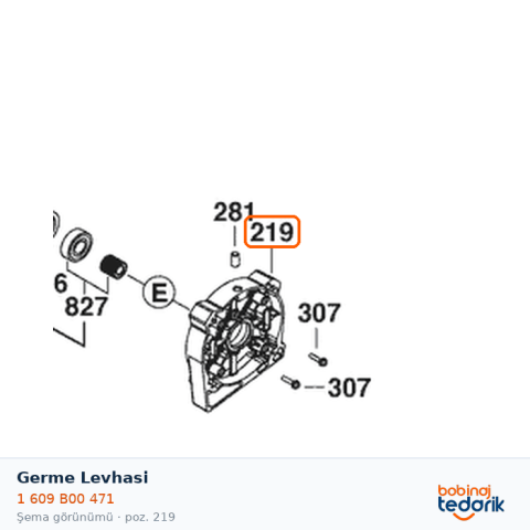 Bosch Germe Levhasi — GCM 12 GDL (1 609 B00 471)