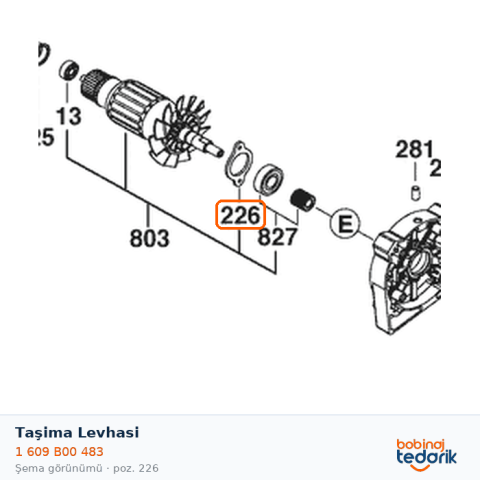 Bosch Taşima Levhasi — GCM 12 GDL (1 609 B00 483)