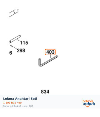 Bosch Lokma Anahtari Seti — GCM 12 GDL (1 609 B02 490) Bosch Lokma Anahtari Seti — GCM 12 GDL (1 609 B02 490)