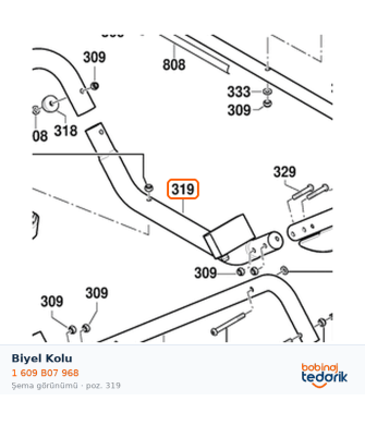 Bosch Biyel Kolu — GTA50W (1 609 B07 968) Bosch Biyel Kolu — GTA50W (1 609 B07 968)